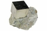 Natural Pyrite Cube In Rock From Spain #82068-1